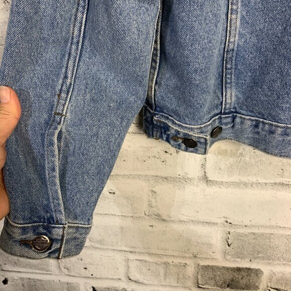 Harley Davidson Denim Trucker Light Wash Jean Jacket - Picture 10 of 14